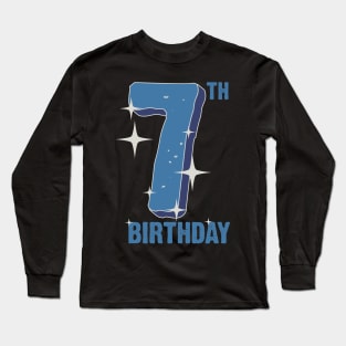 7th birthday for boys Long Sleeve T-Shirt